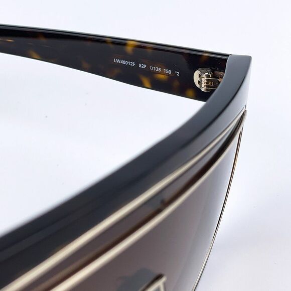 NEW Loewe LW40012F FILIPA MASK 52F Shiny Havana Brown Shield Women Sunglasses